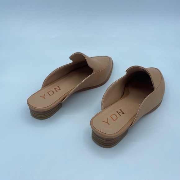 YDN Women Retro Slip On Backless Loafer Flats Pointed Toe Mules Low Heel Dress - Picture 3 of 6